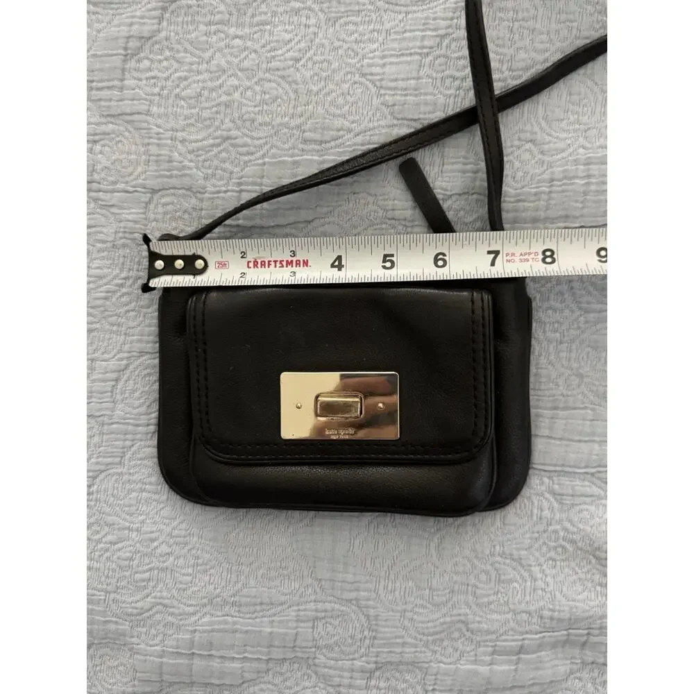 Kate Spade New York Women's Black Gold Latch‎ Crossbody Bag